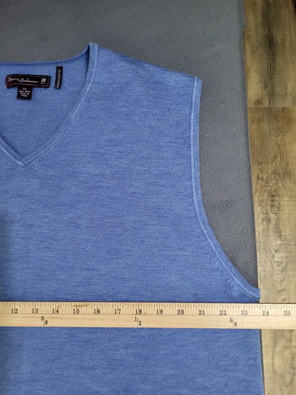 Tommy Bahama Golf Vest Men's XXL Extra Fine Merino Wool Blue Old Money Preppy - Picture 5 of 8